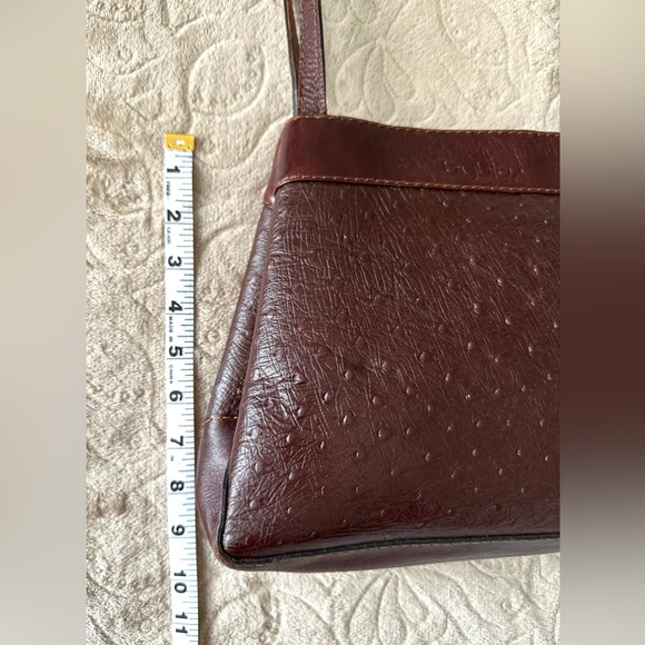 Unique Vintage Byblos Graziella Italian Leather Handbag - Brown - Picture 14 of 15